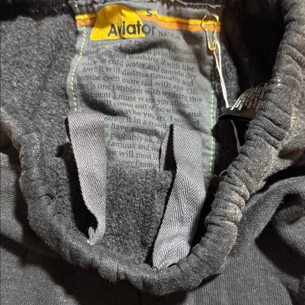 NWT Aviator Nation Vintage Logo Faded Smoke SET Cropped Crew M//Sweatpants S - Picture 7 of 8